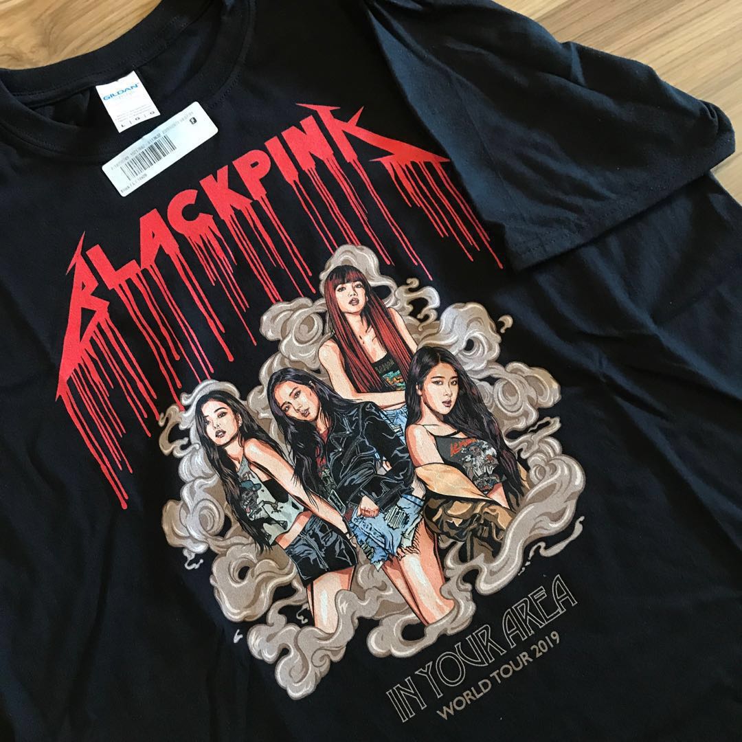 black pink tee