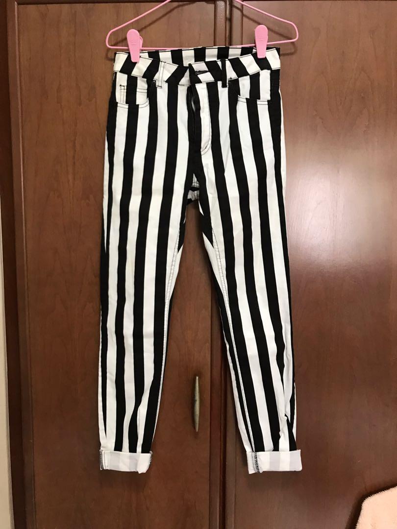 monki striped trousers