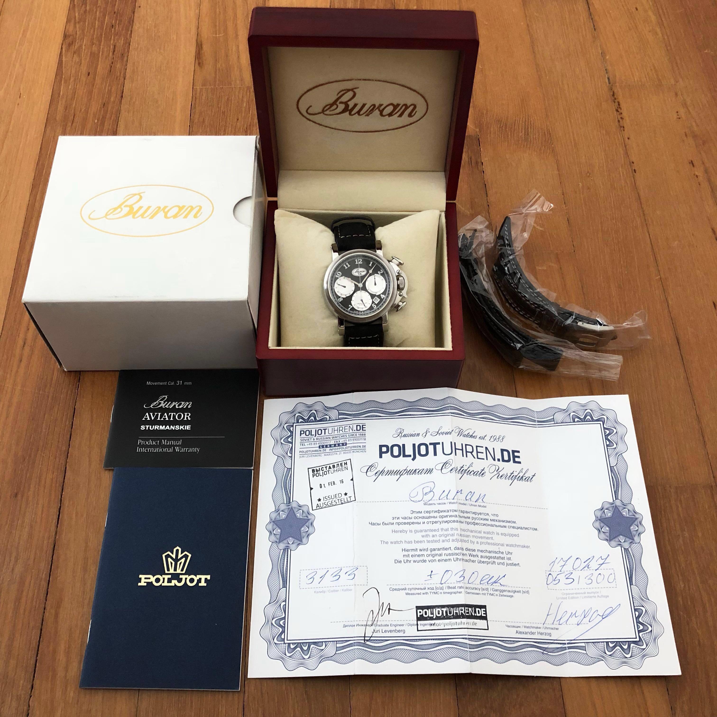 Buran Mv Flagman Chronograph Poljot Russian Watch Luxury Watches On Carousell