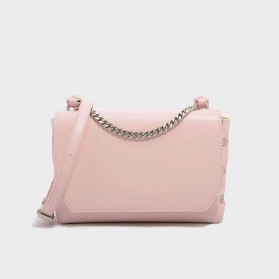 Charles Keith Chain Detail Front Flap Bag Women S Fashion Bags Wallets Sling Bags On Carousell