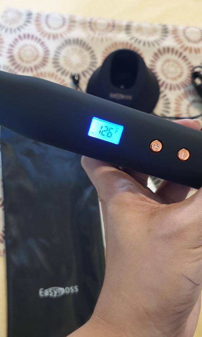 Easymoss Cordless Hair Straightener Rechargeable Wireless Flat Iron Hair Iron Curling Iron Adjustable Temp 100 240V Up to 45 Minutes Use with One