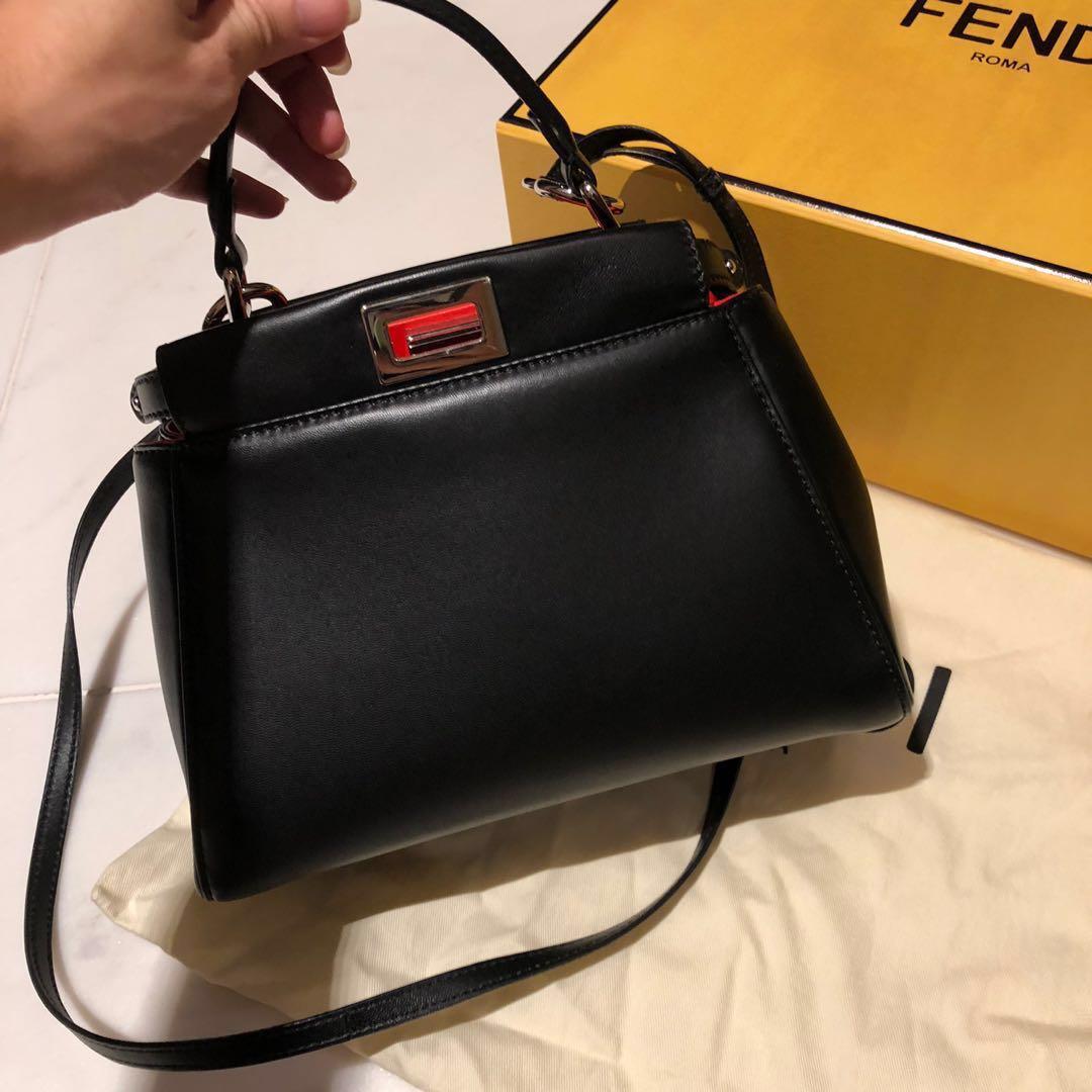 FENDI PEEKABOO MINI MONSTER PYTHON EYES Luxury Bags Wallets on