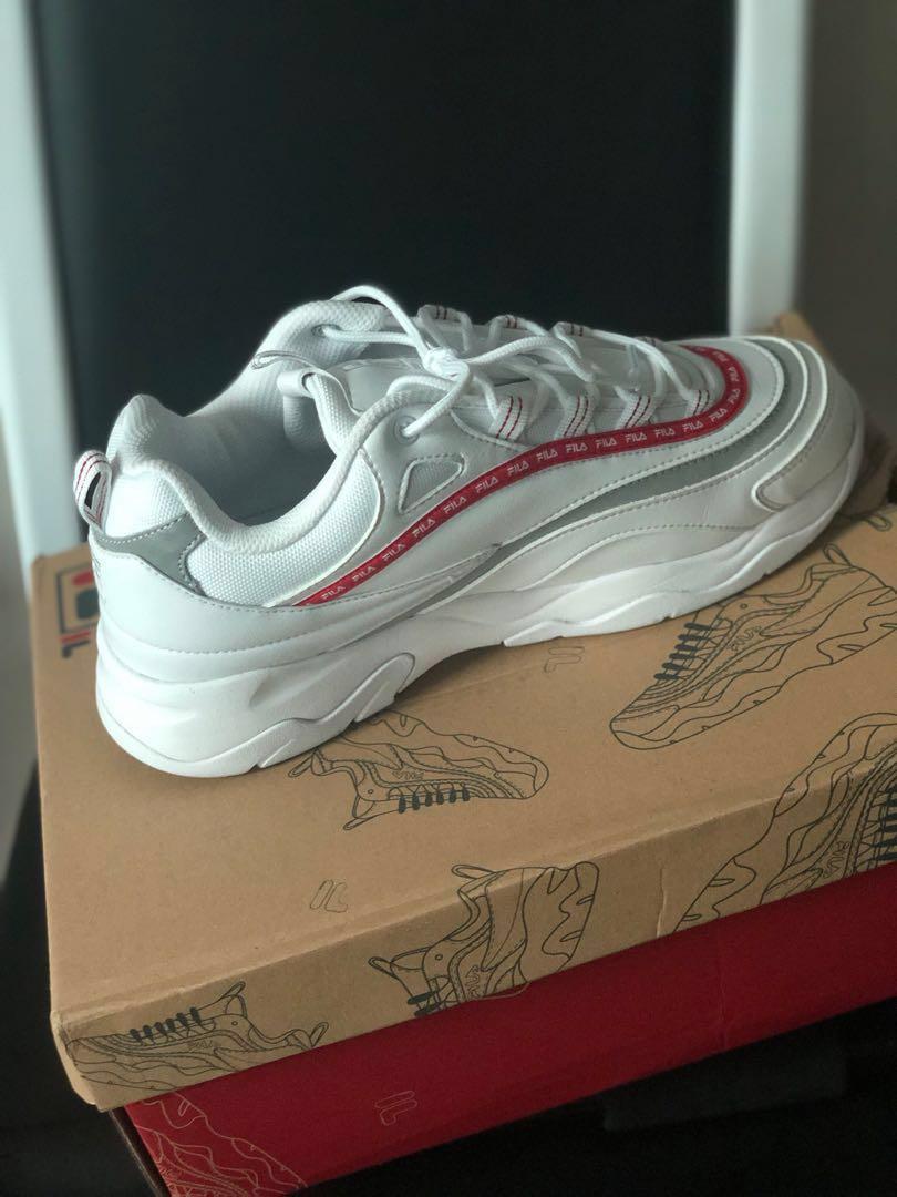 Fila disruptor ii logo taping white shoes store