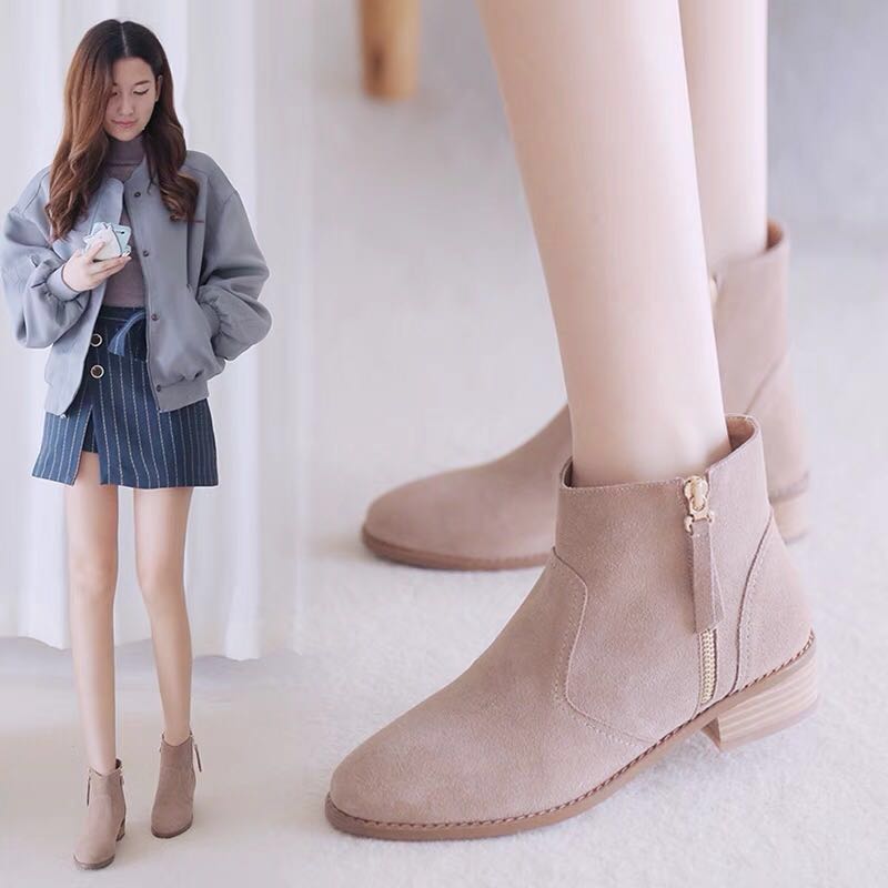 blush pink boots