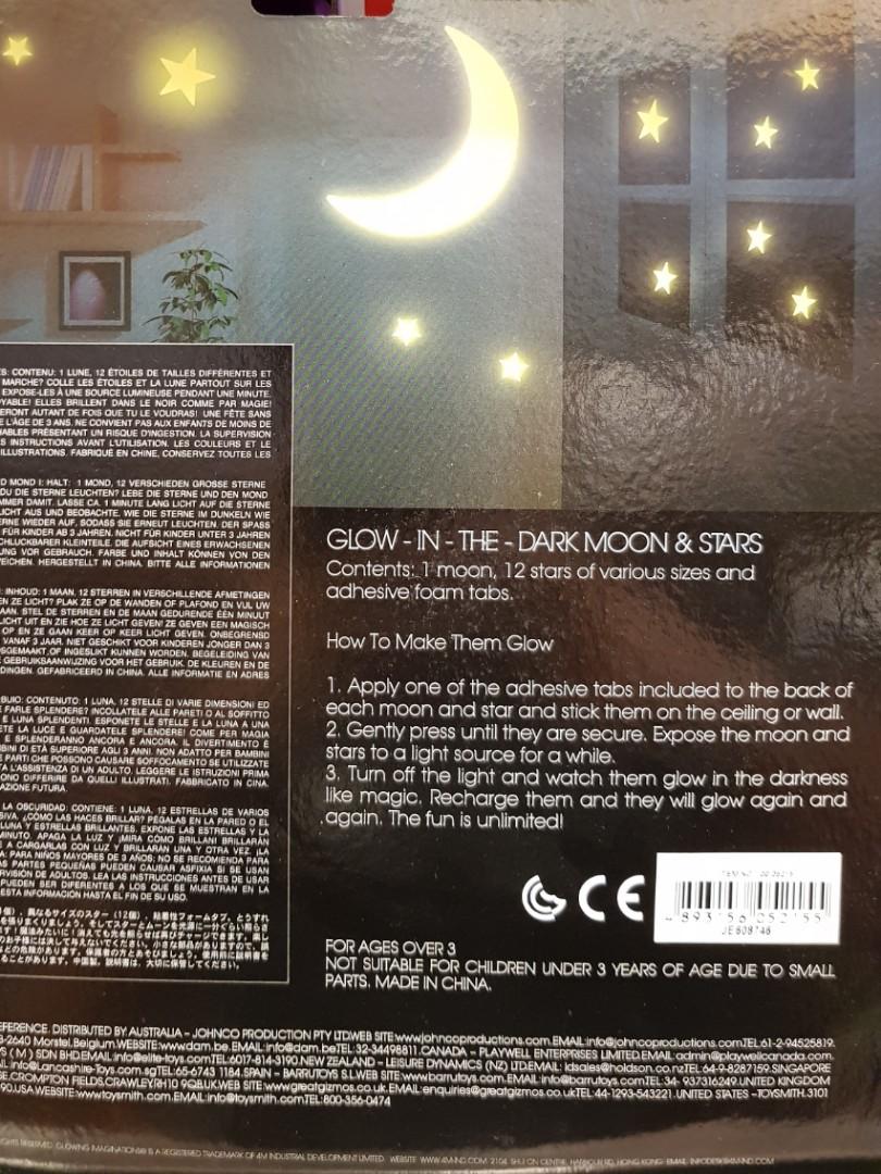 Glow In The Dark Moon And Stars Unique Design Craft