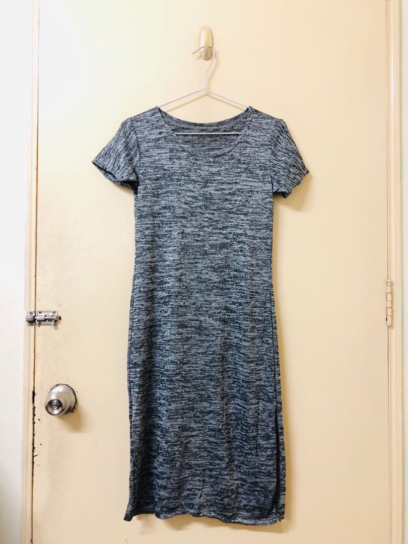 Grey Casual Dress with Slit from Bangkok on Carousell