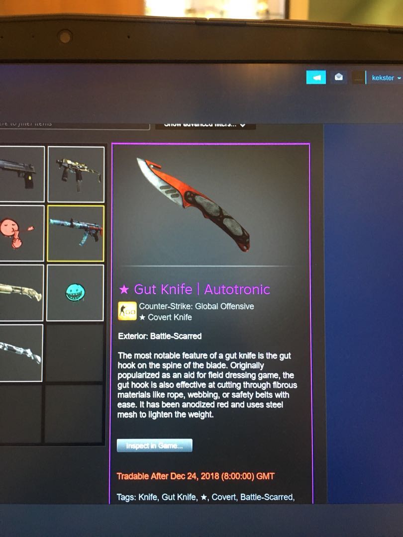 Gut Knife Autotronic, Video Gaming, Gaming Accessories, Game Gift Cards