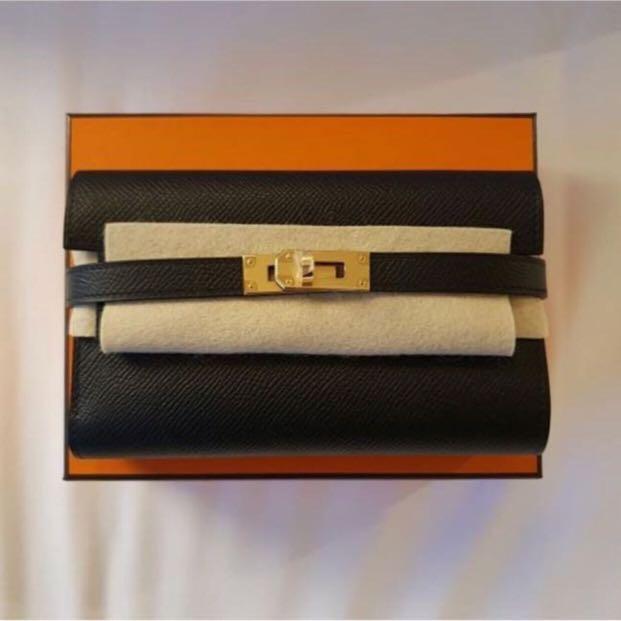 Hermes Kelly pochette black, Luxury, Bags & Wallets on Carousell