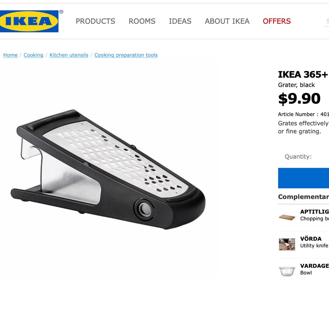 Ikea 365 Vardefull Grater Black Home Appliances Kitchenware On Carousell