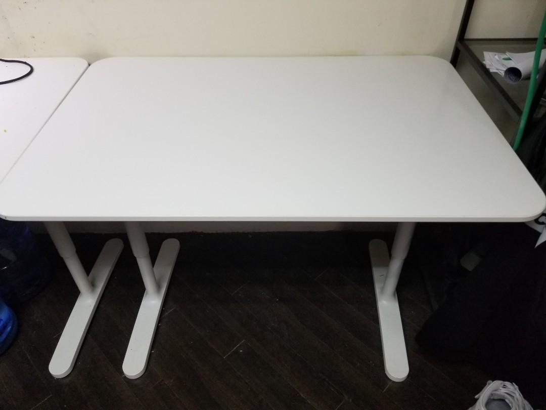 Ikea Bekant White Office Desk Table 120x80cm With Screen Home