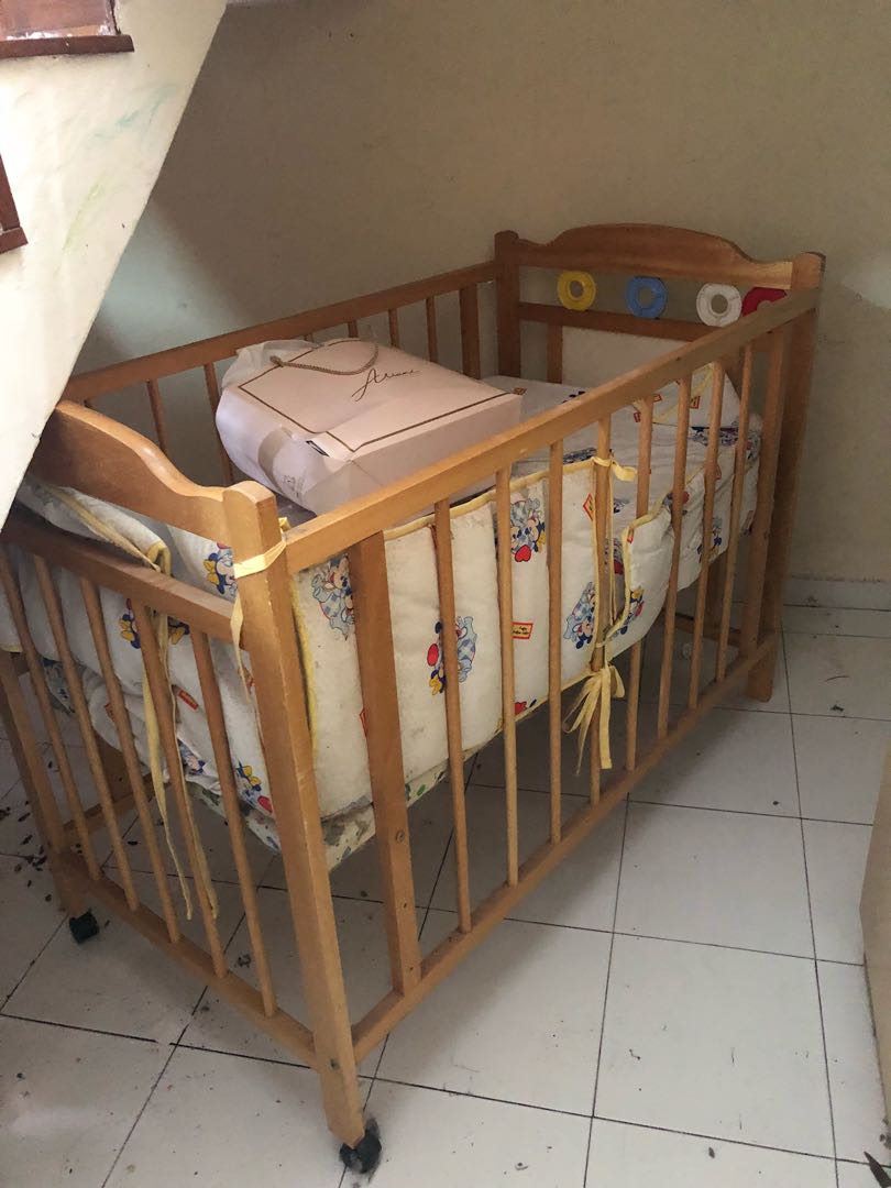 katil kayu baby Babies Kids Baby Nursery Kids Furniture