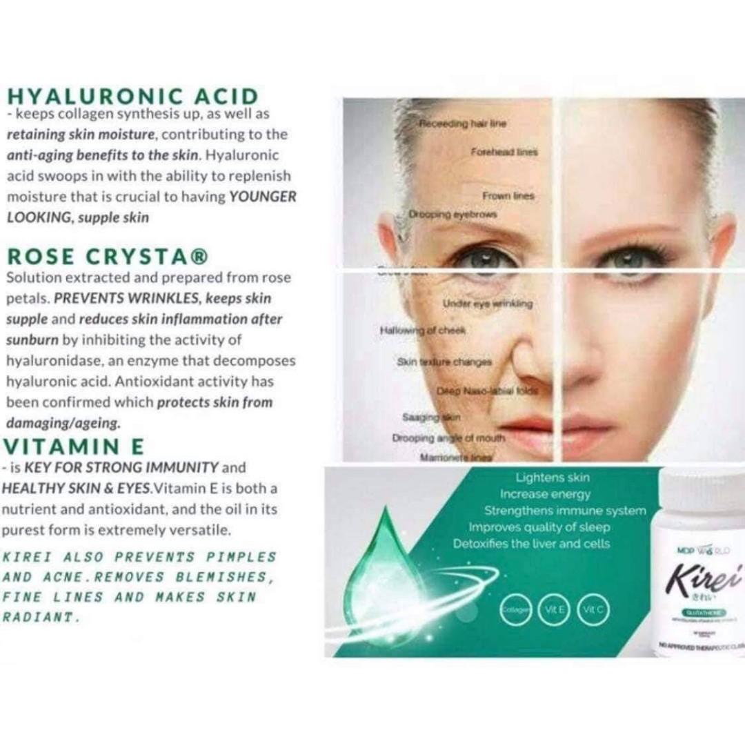 kirei glutathione KIREI GLUTATHIONE, 健康及營養食用品, 健康補充品, 健康補充品- 維他命及補充品- Carousell