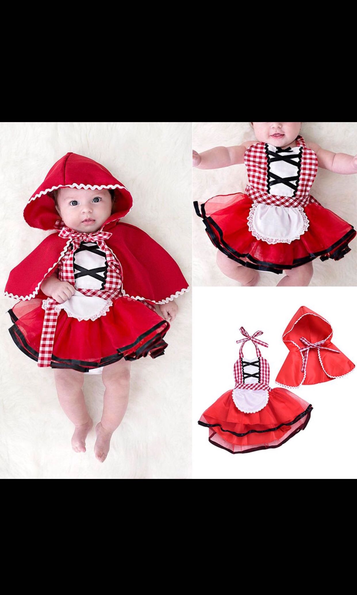 Little Red Riding Hood Costume Babies Kids Babies Kids Fashion On Carousell