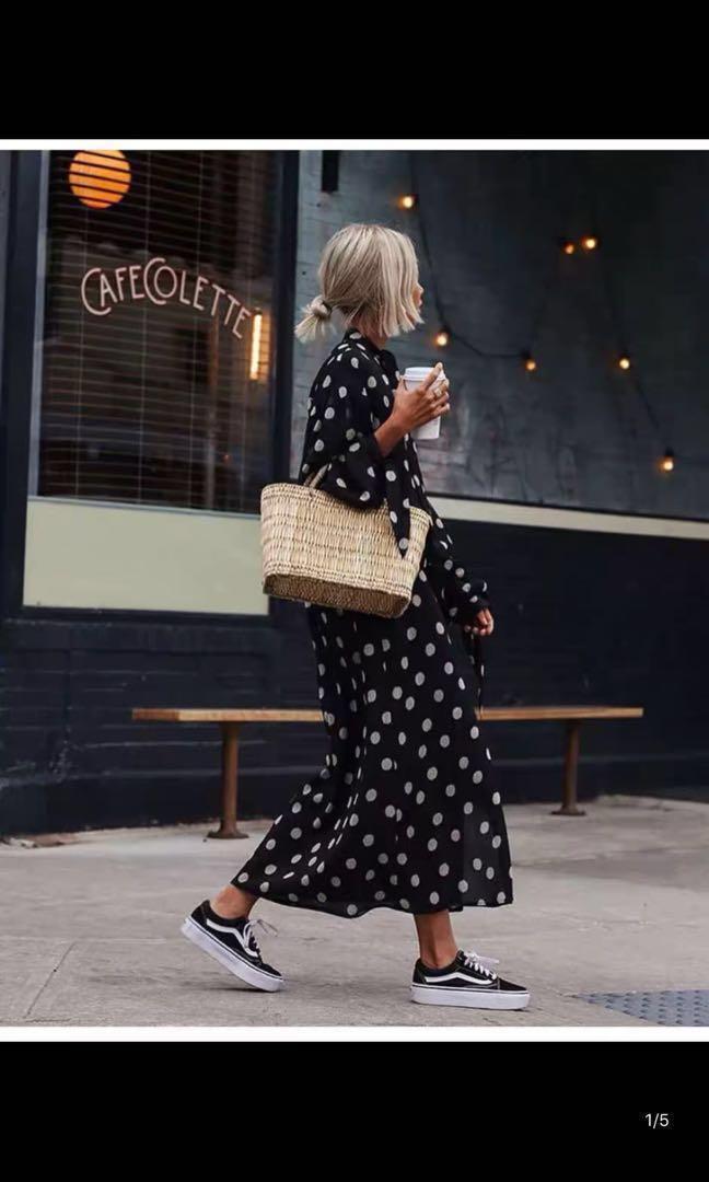 Nanushka polka sales dot dress