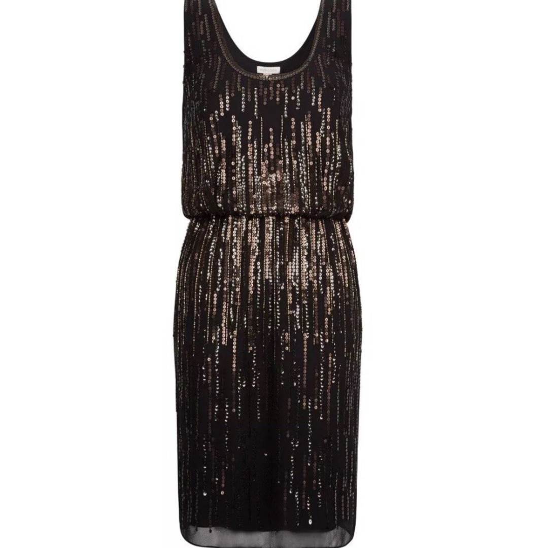 monsoon black and gold dress