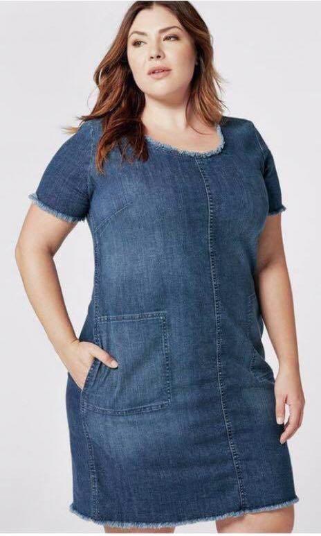 size 16 denim dress