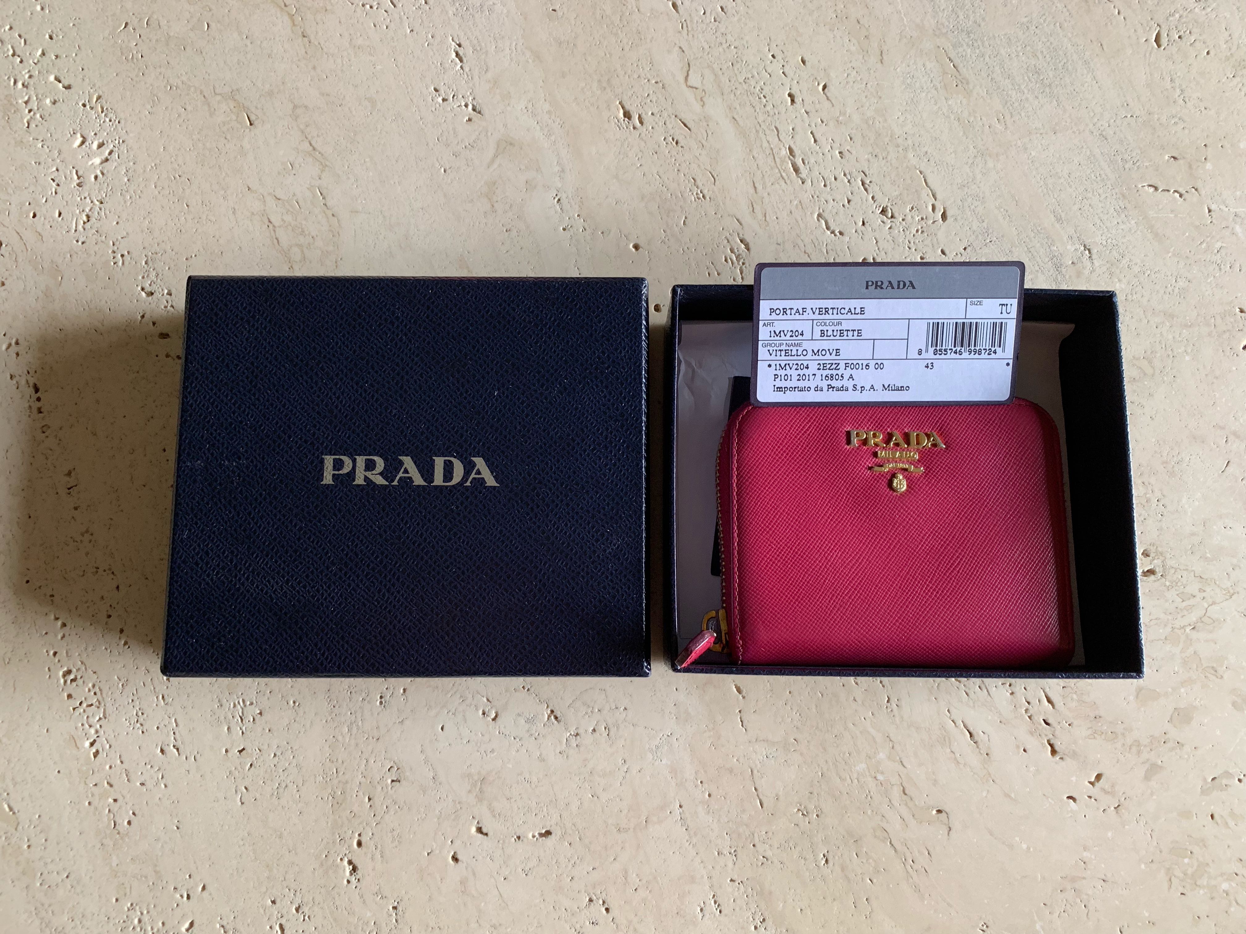 prada saffiano leather coin purse