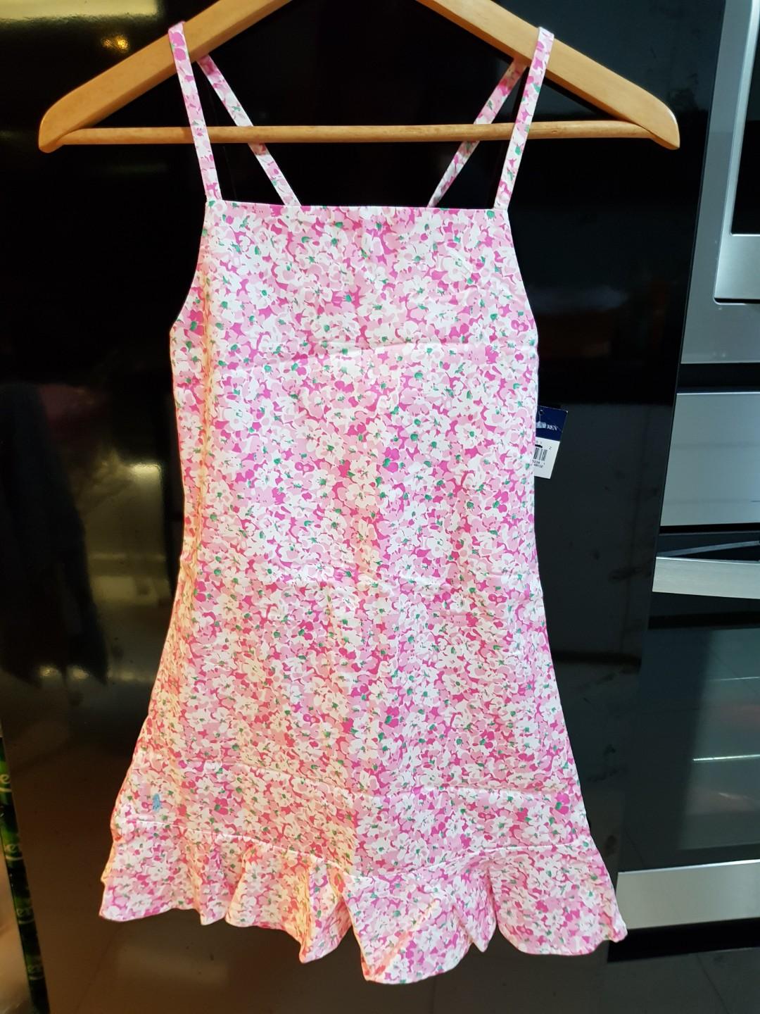 ralph lauren pink floral dress