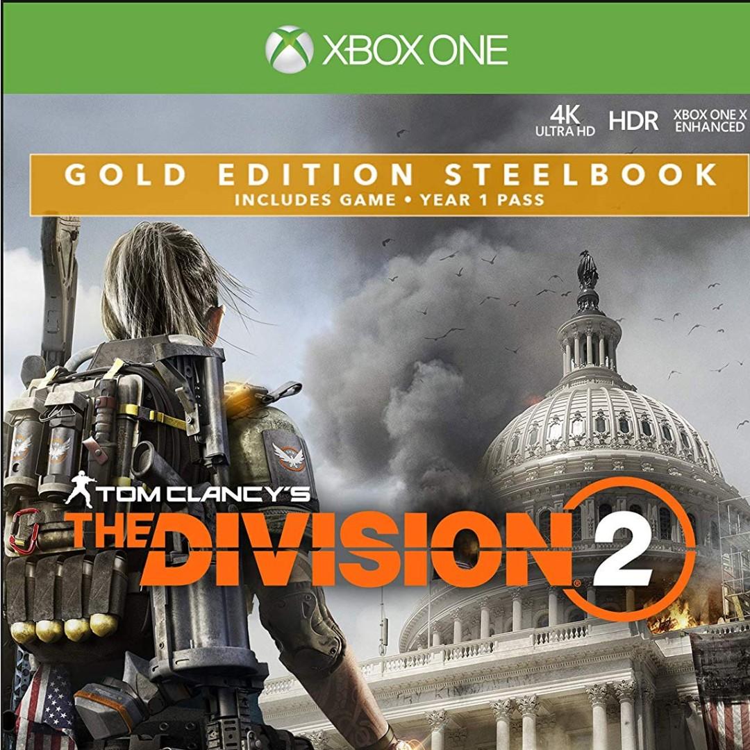 The Division 2 Gold Steelbook Edition Toys Games Video Gaming Video Games On Carousell