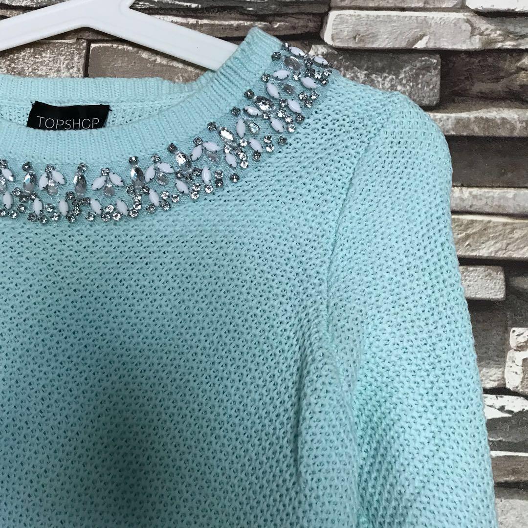 Embellished hotsell jumper topshop