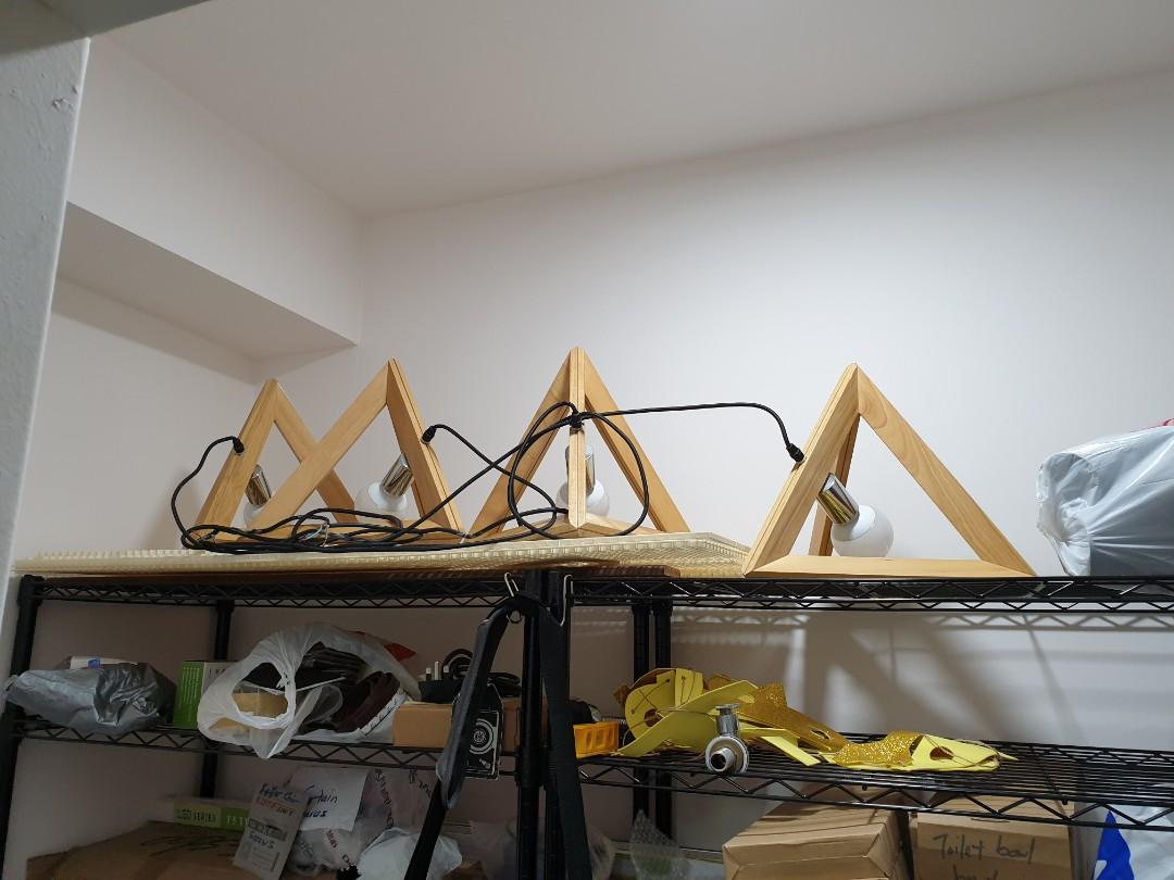 Triangular frame light 30cm (Category: Nursery Lighting & Decor) located in Singapore. Submitted by hidingbehindatree (Listing ID 215314337, Image 1). Description: in good condition.