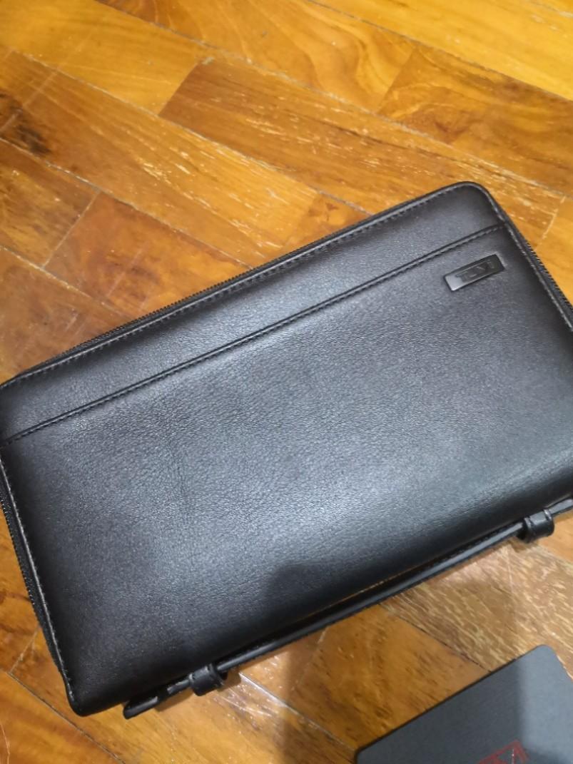 Tumi double best sale zip around clutch