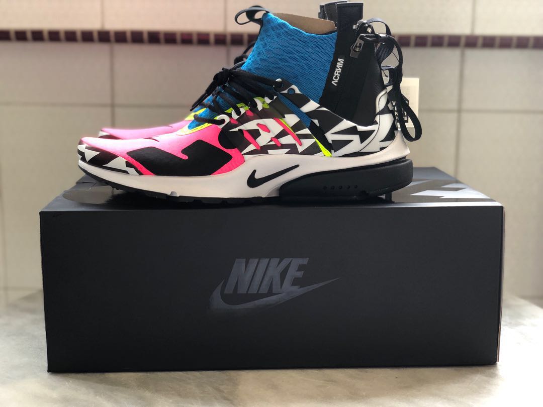 Acronym x nike air presto mid top racer pink multi