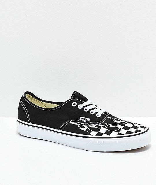 Checker flame old skool vans store