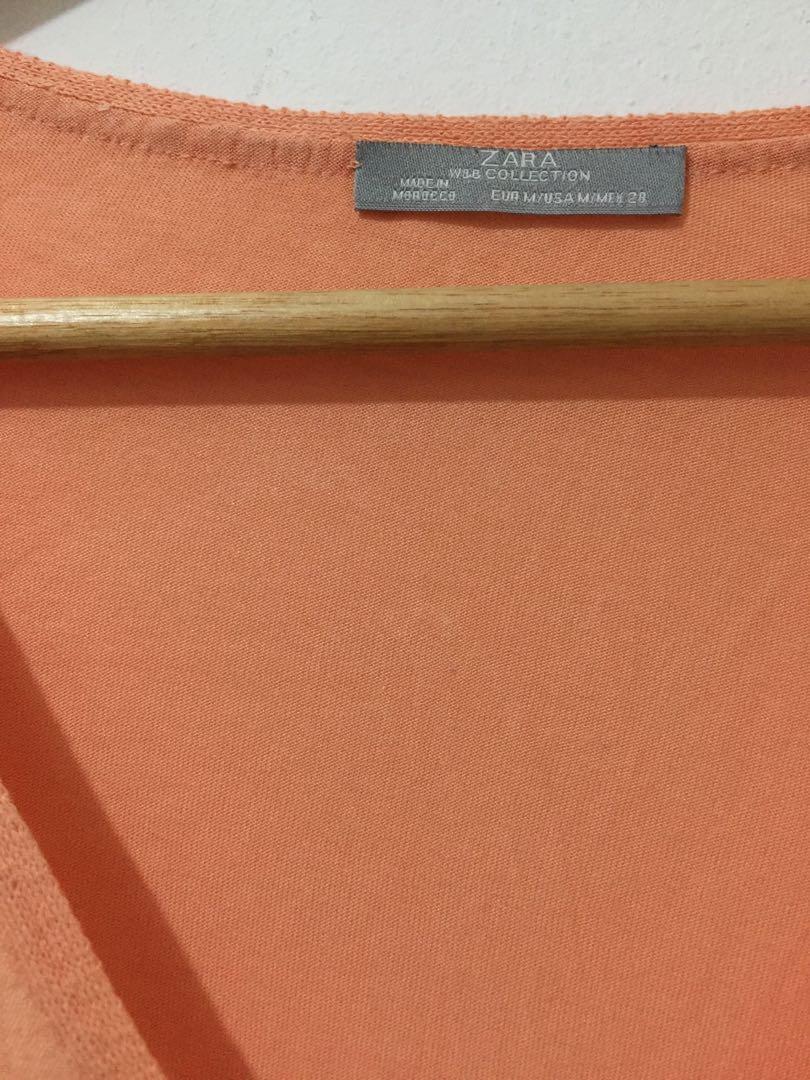 Zahara Chic Linen Top - Peach