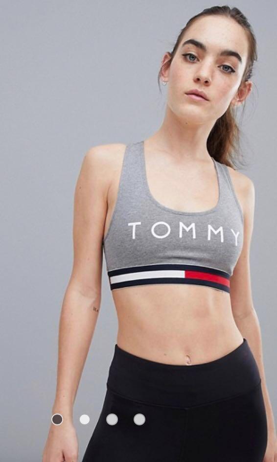 tommy hilfiger grey sports bra