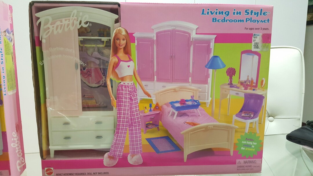 barbie bedroom playset