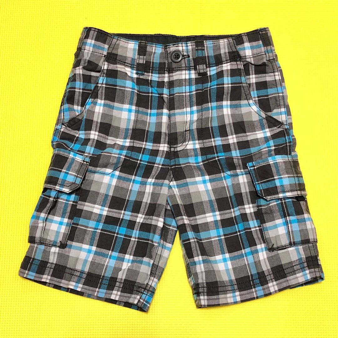 checkered cargo shorts