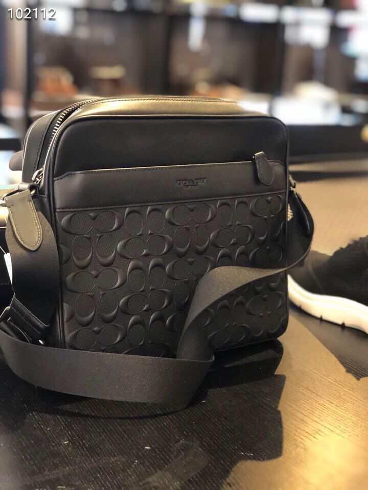 coach black signature crossbody