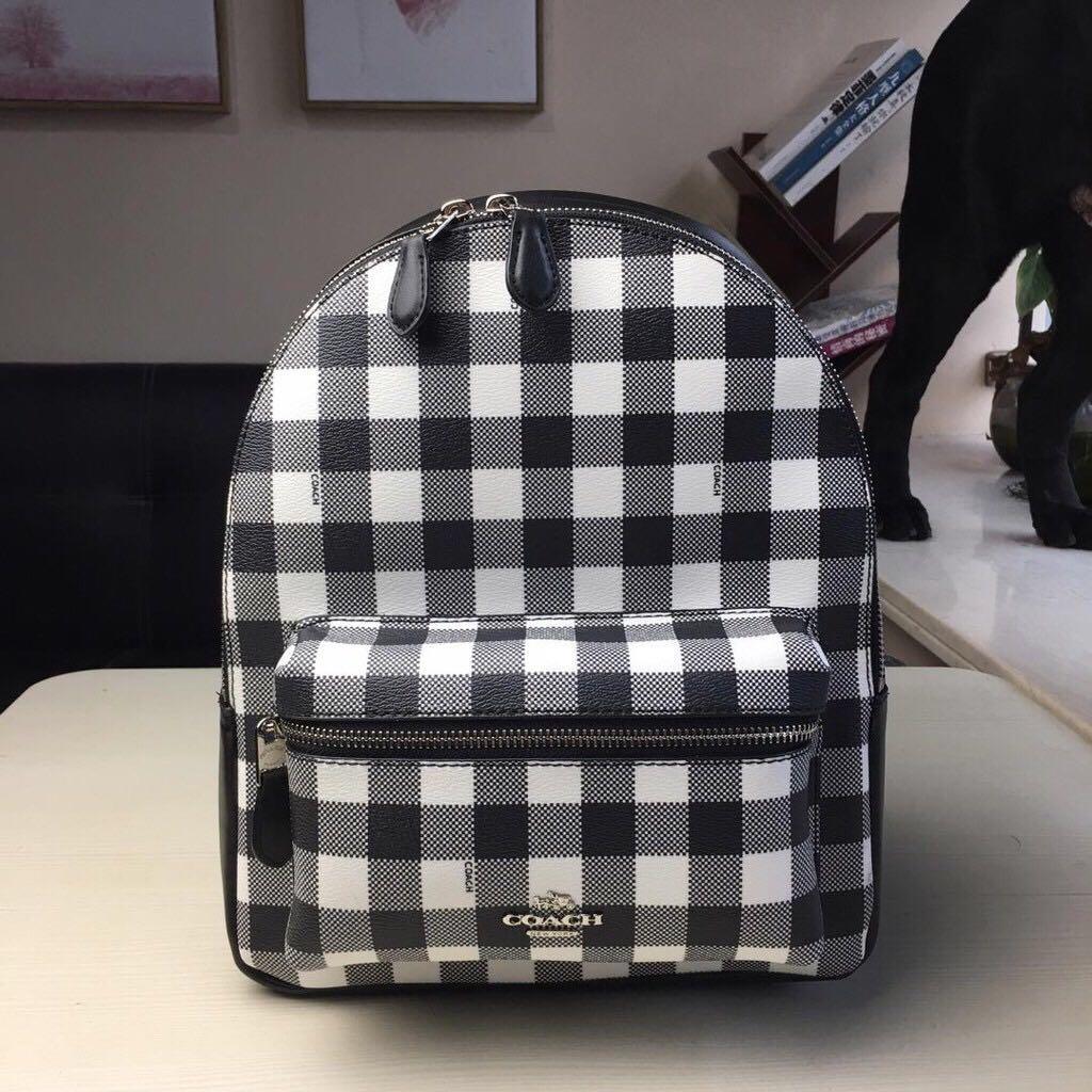 coach checkered bag