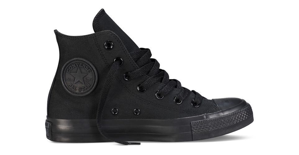All black high top discount chucks