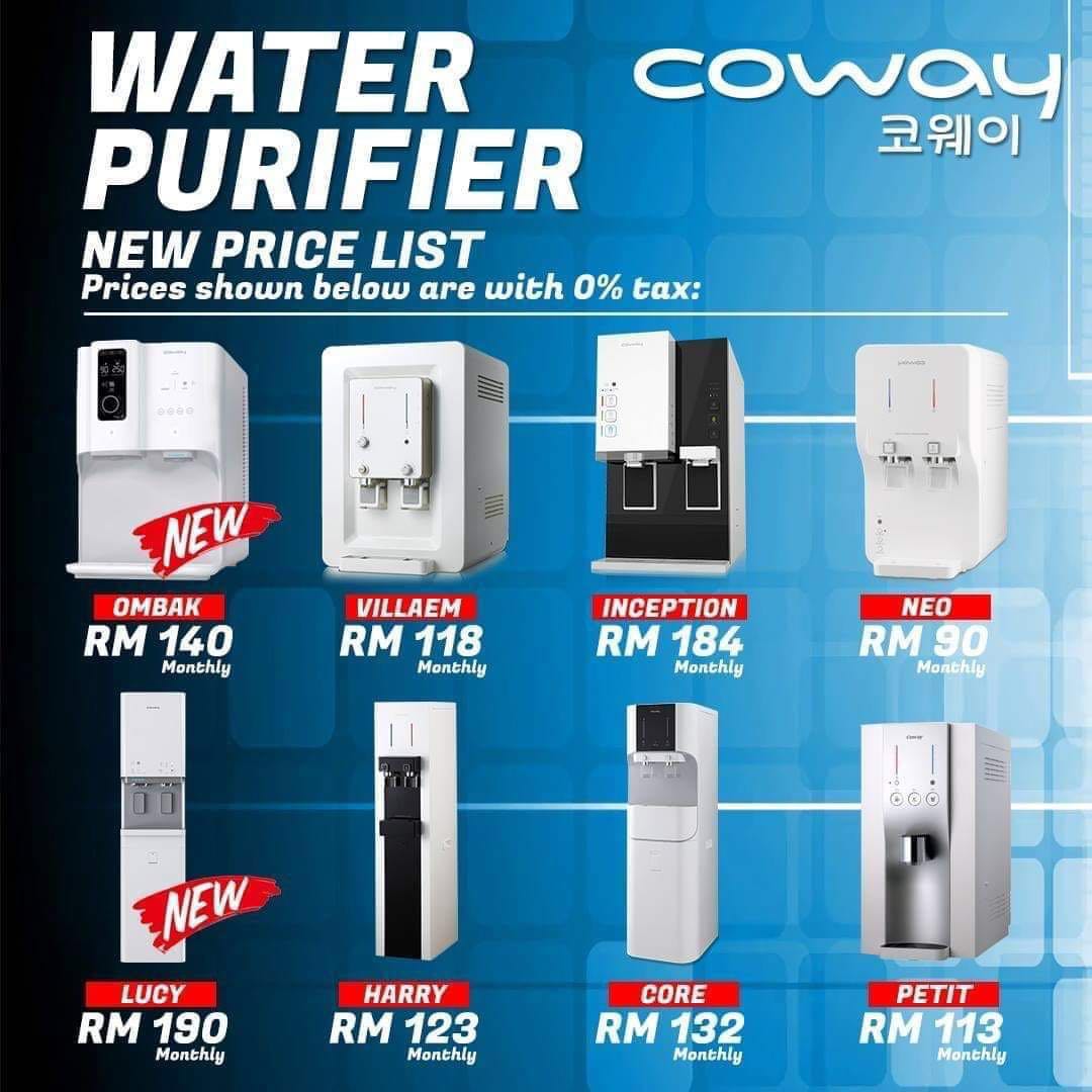 Jenis coway hot sale water filter