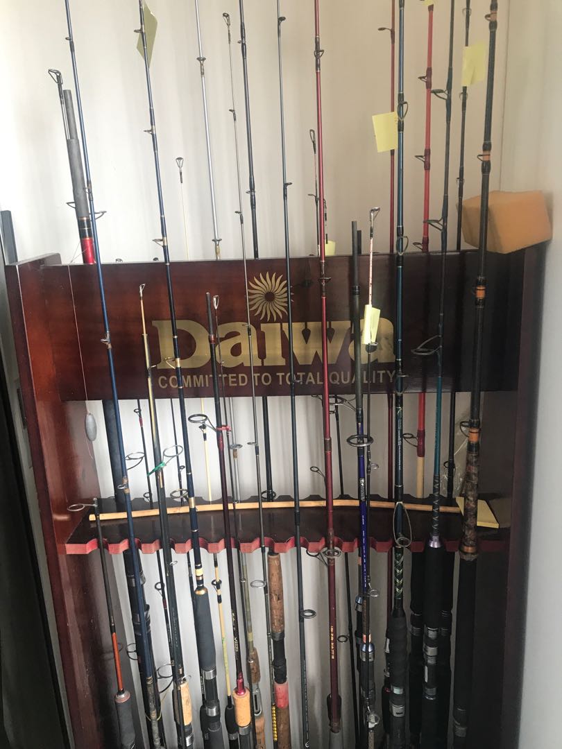 Daiwa fishing rod rack