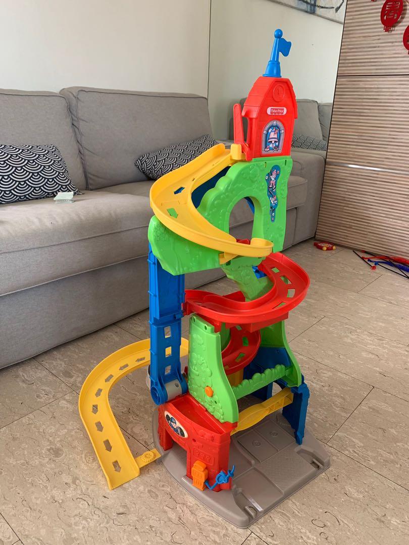 fisher price sit and stand car track