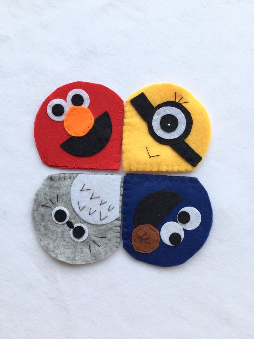 Handmade Elmo Cookie Monster Ro Minion Corner Bookmark Design Share This Listing
