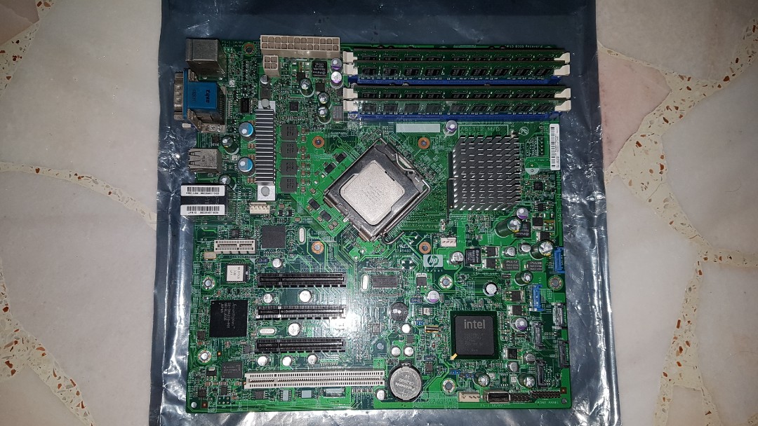 Hp Proliant Ml110 G5 Motherboard With 8gb Rams Intel Xeon 110 And 6port Copper Gigabit Ethernet Pci E Server Adapter Electronics Computer Parts Accessories On Carousell