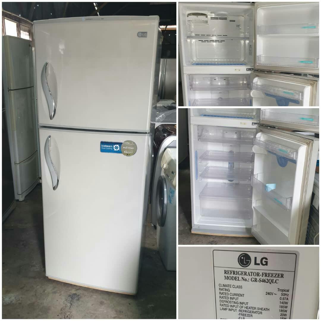 Lg 2 Doors Fridge Refrigerator Peti Sejuk Peti Ais Terpakai Good Condition Kitchen Appliances On Carousell