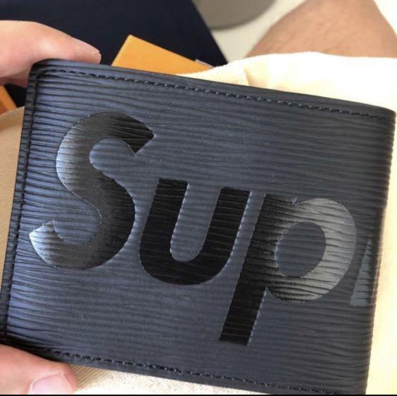 supreme lv wallet black