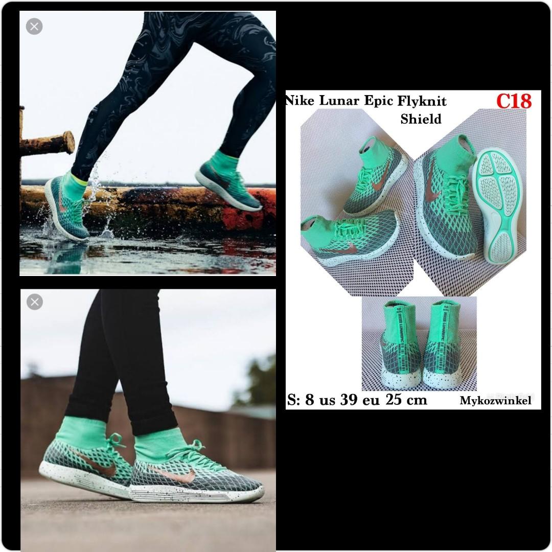 women's 'lunarepic flyknit shield running shoes