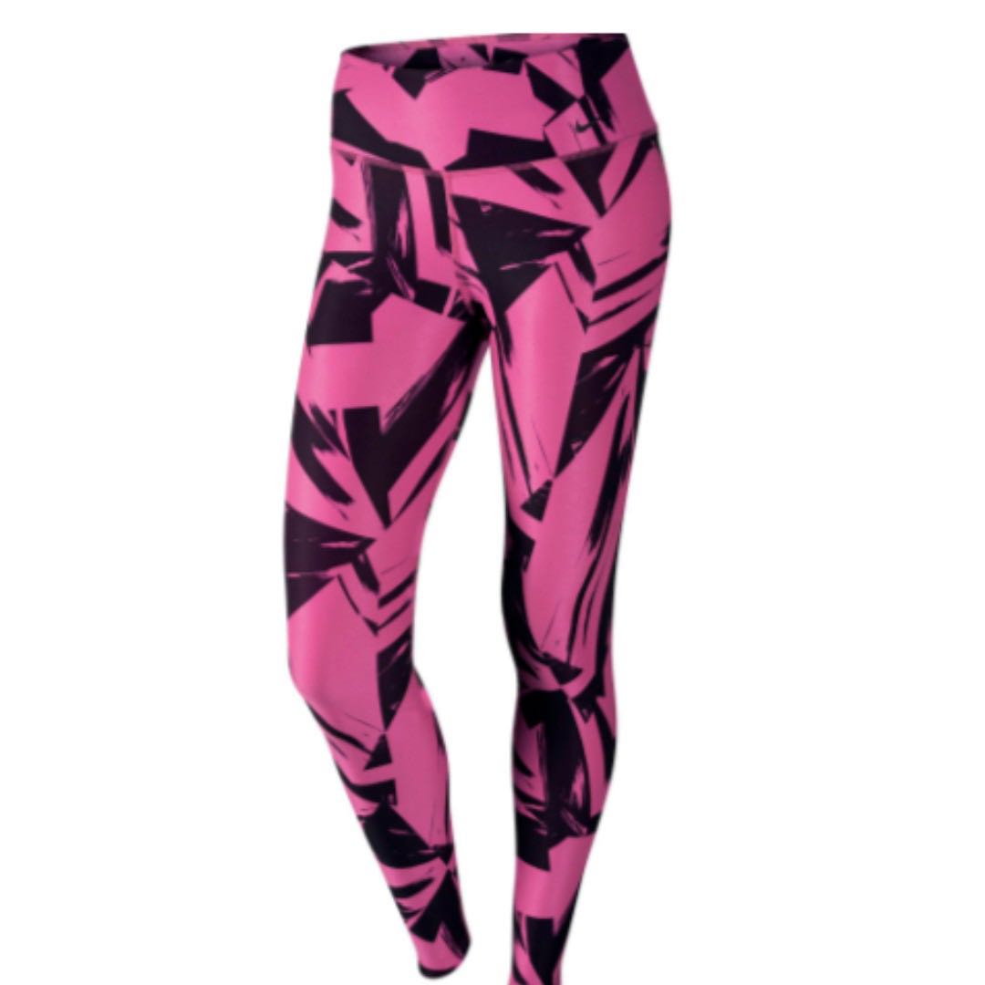 Nike leggings pink and black clearance