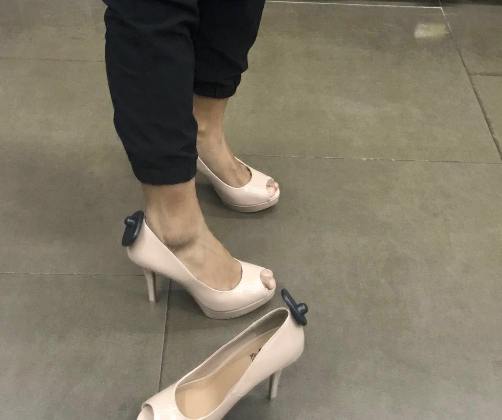 platform open toe heels