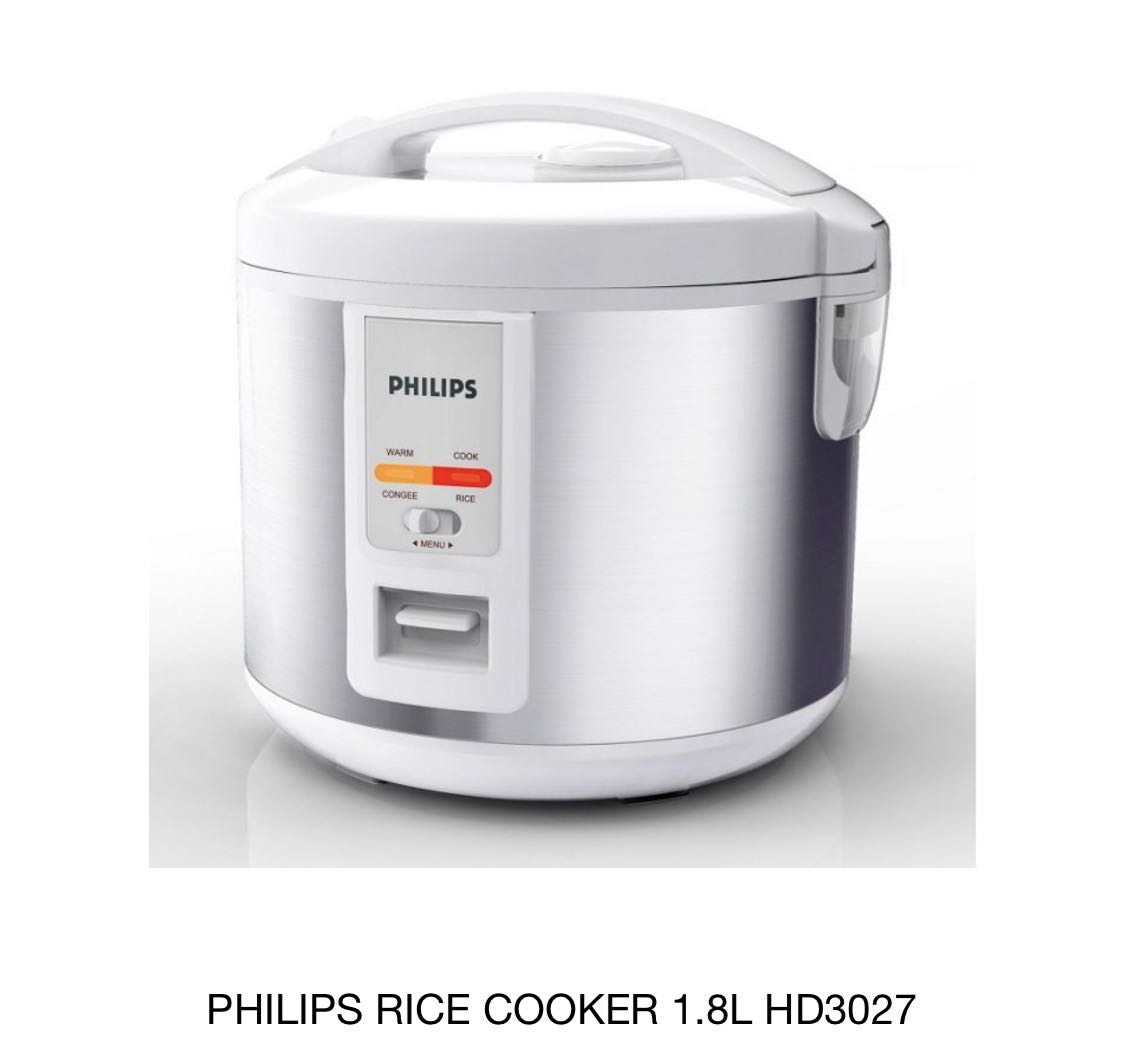 Philips Daily Collection Rice cooker HD3027 1.8 liters, TV & Home
