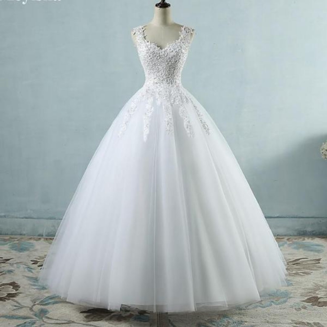 White Empire Waist Wedding Dress