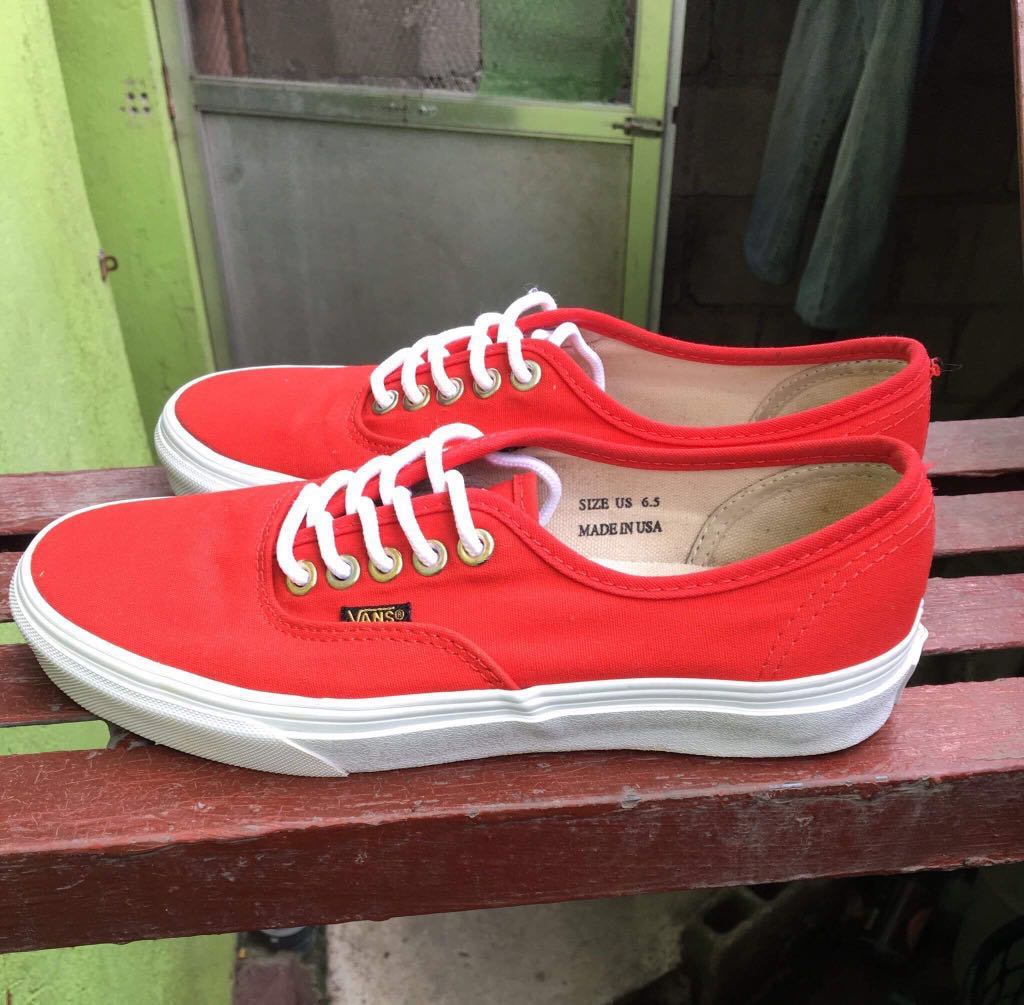 red van shoes