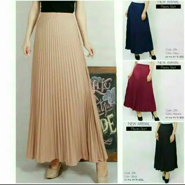 Rok Plisket Payung Fesyen Wanita Pakaian Wanita Bawahan Di Carousell