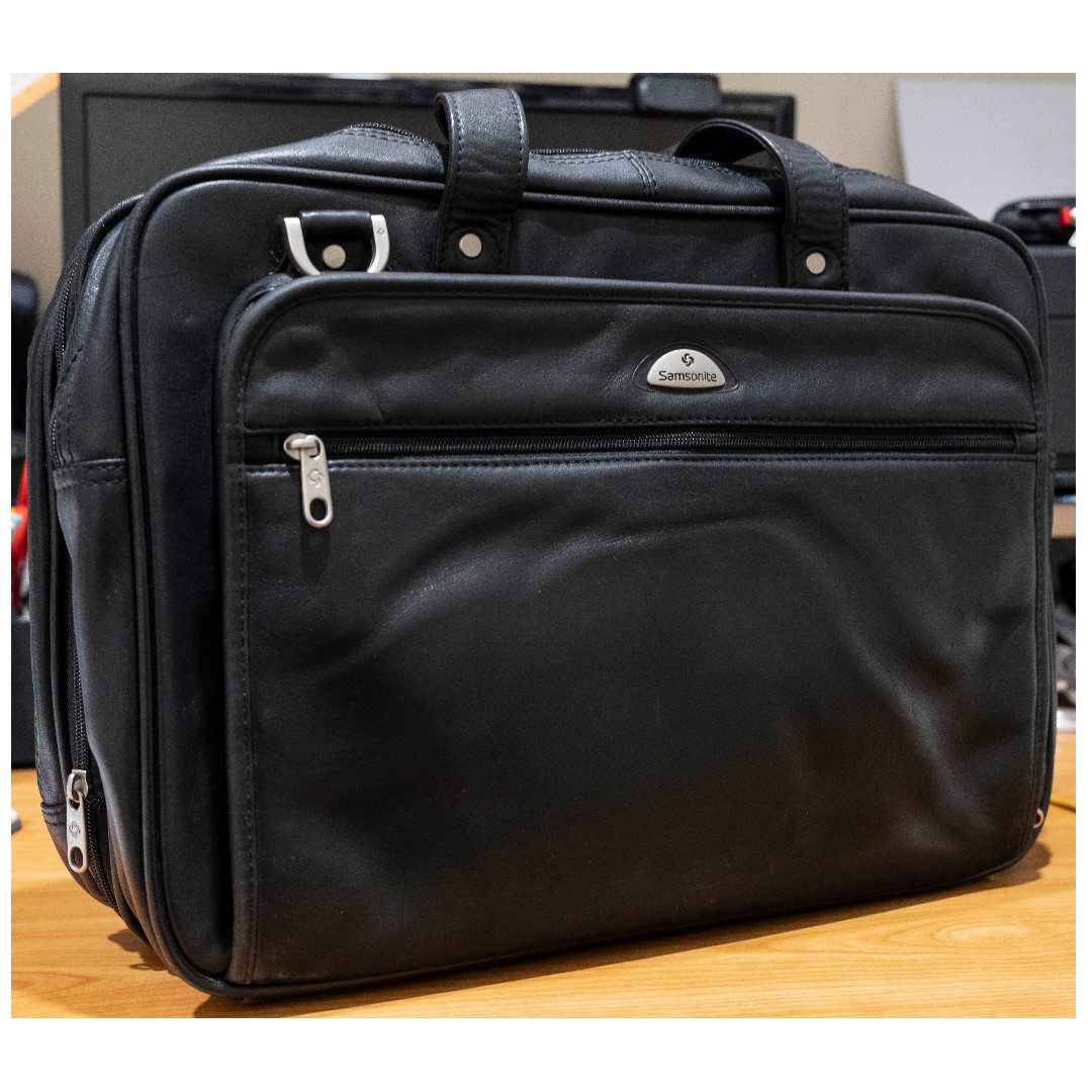 leather samsonite laptop bag